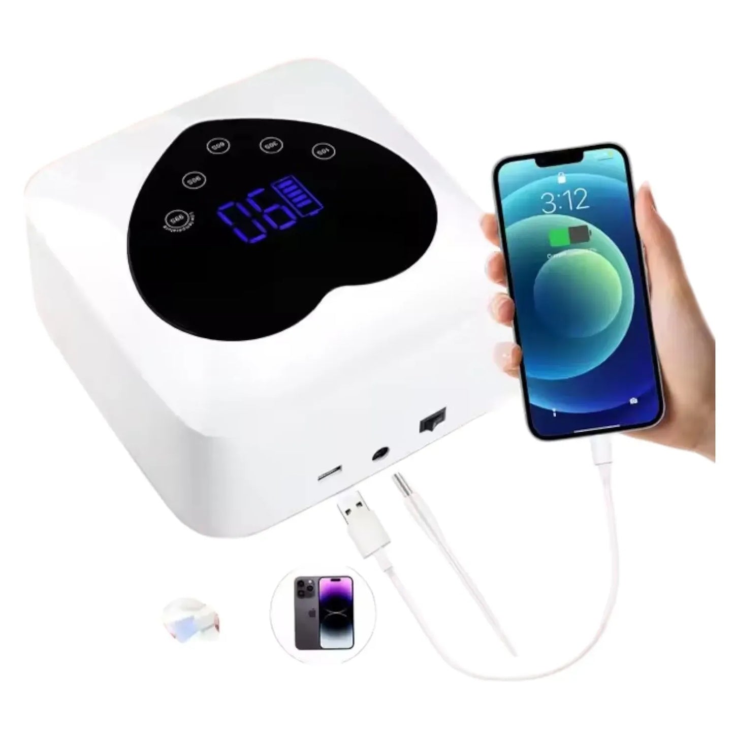 Lámpara uñas recargable SML L110 72wts