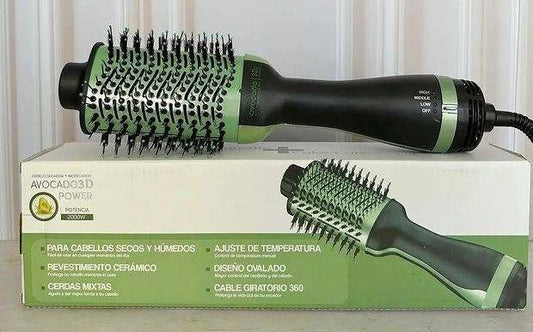 Cepillo Secador Aguacate Aire Caliente Para Cabello