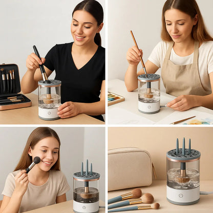 Limpiador Brochas Maquillaje Automatica