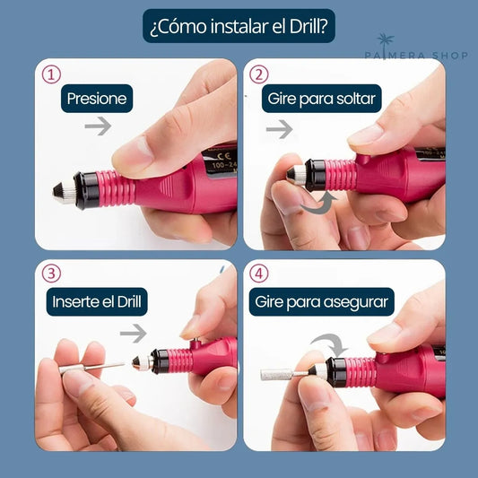 Kit Pulidor De Unas Electrico Recargable