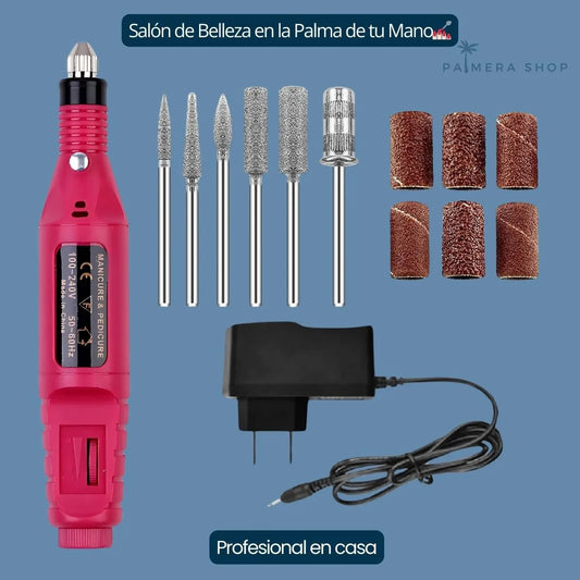 Kit Pulidor De Unas Electrico Recargable